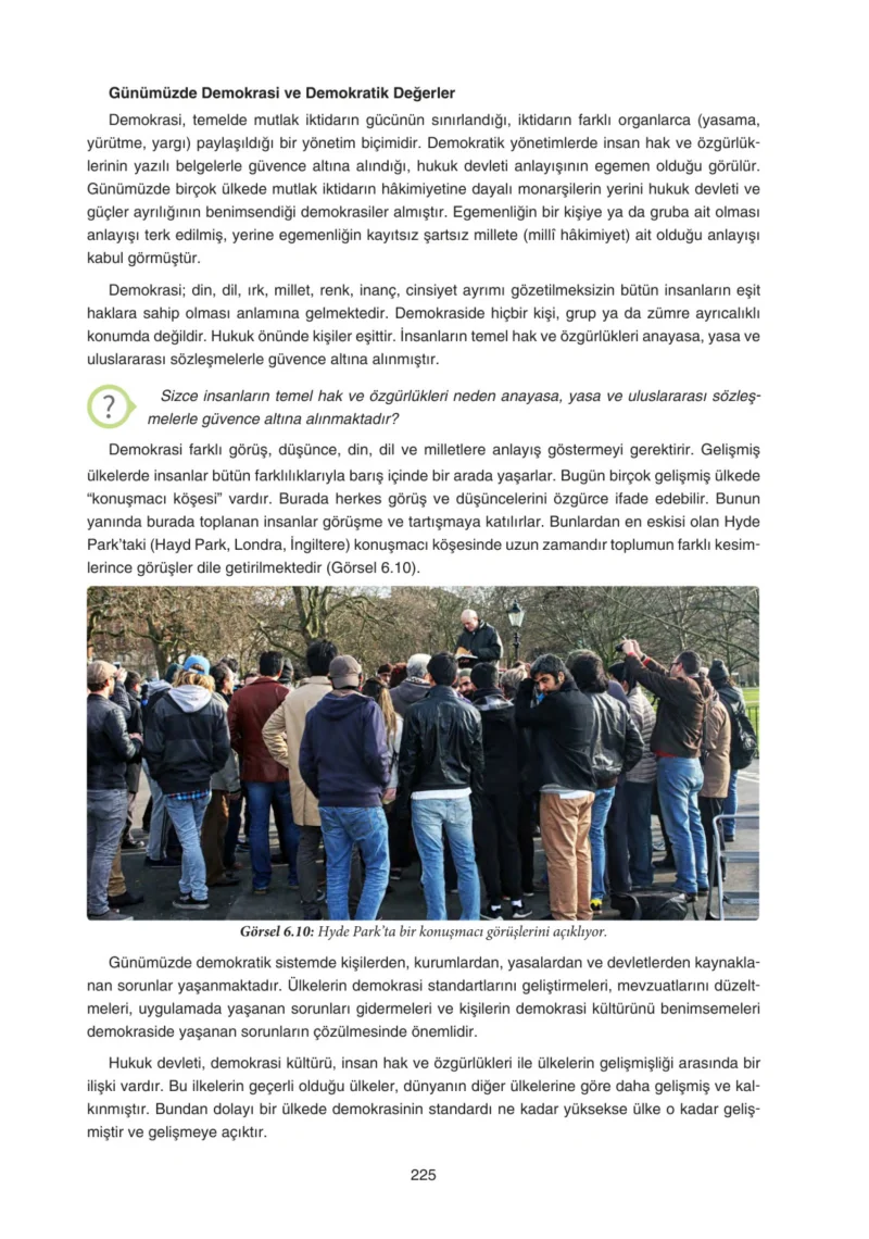 7. Sınıf Sosyal Bilgiler Ders Kitabı Cevapları Yıldırım Yayınları Sayfa 225