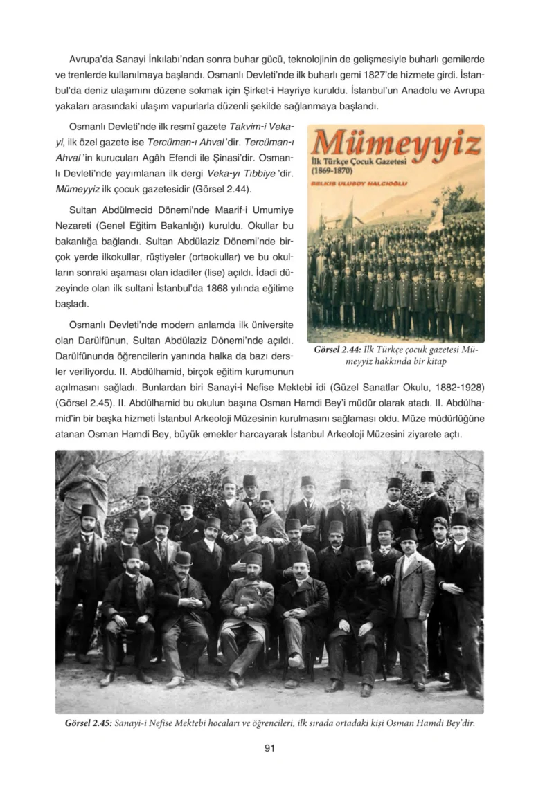 7. Sınıf Sosyal Bilgiler Ders Kitabı Cevapları Yıldırım Yayınları Sayfa 91