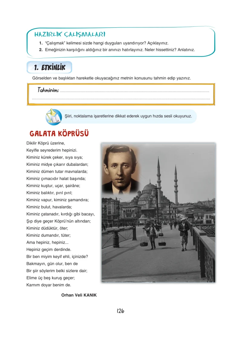 7. Sınıf Türkçe Ders Kitabı Cevapları Dörtel Yayınları Sayfa 126