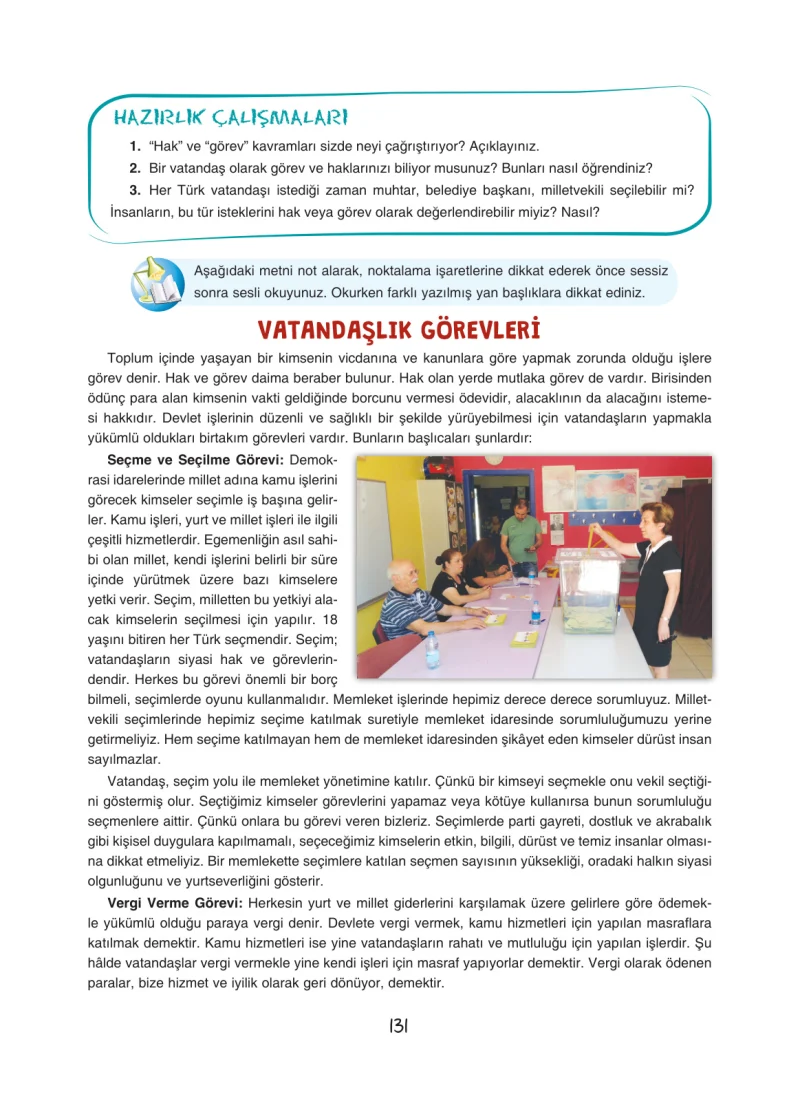 7. Sınıf Türkçe Ders Kitabı Cevapları Dörtel Yayınları Sayfa 131