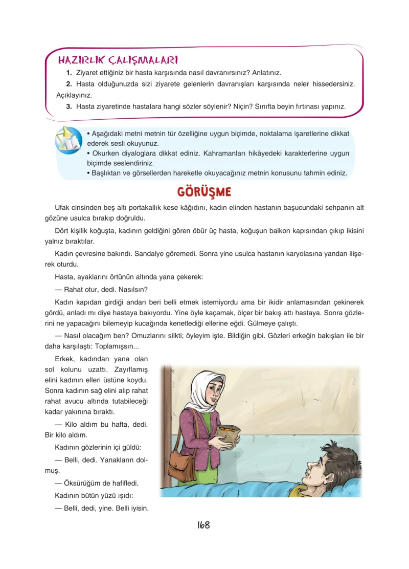7. Sınıf Türkçe Ders Kitabı Cevapları Dörtel Yayınları Sayfa 168