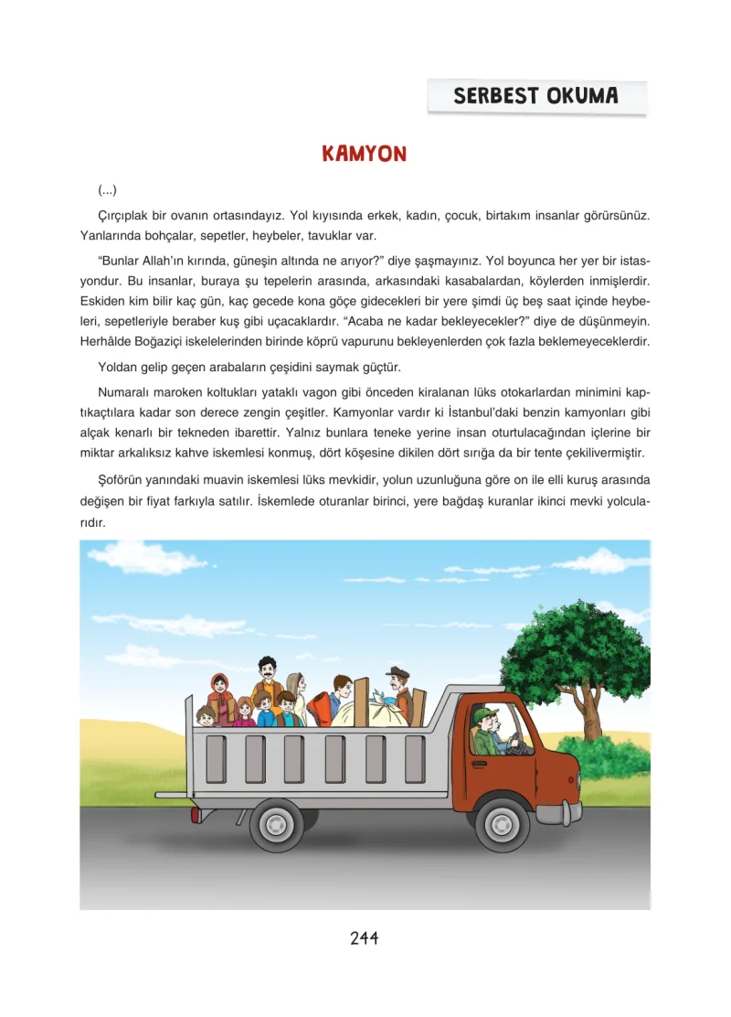 7. Sınıf Türkçe Ders Kitabı Cevapları Dörtel Yayınları Sayfa 244