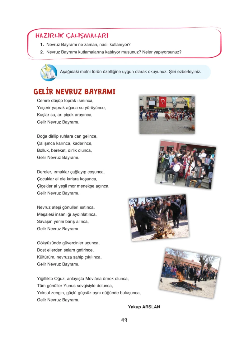 7. Sınıf Türkçe Ders Kitabı Cevapları Dörtel Yayınları Sayfa 49