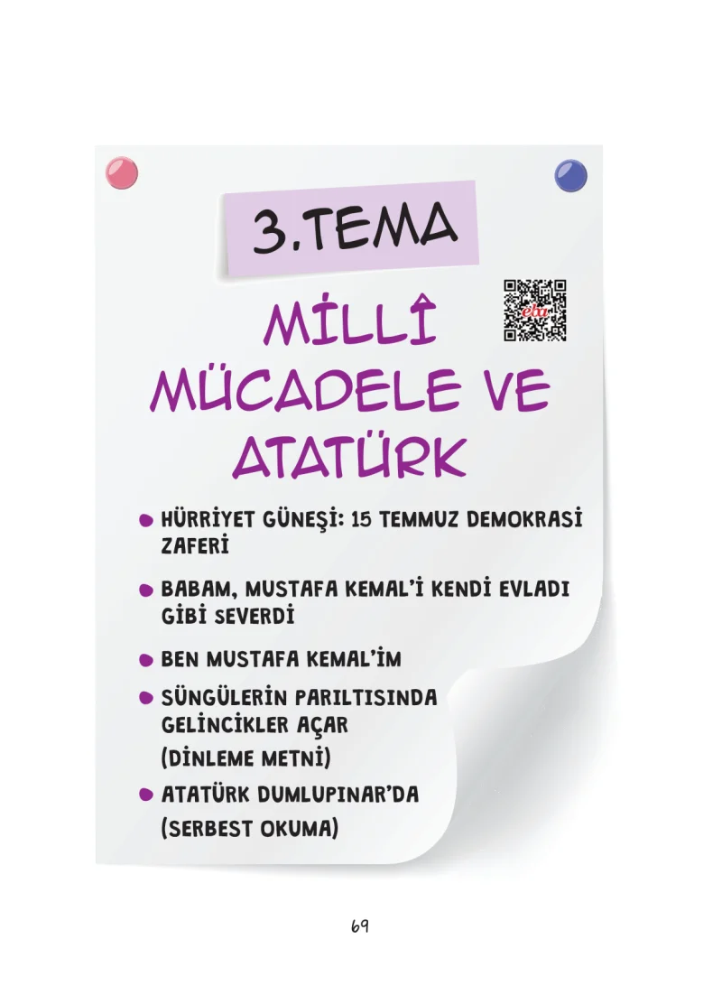 7. Sınıf Türkçe Ders Kitabı Cevapları Dörtel Yayınları Sayfa 69