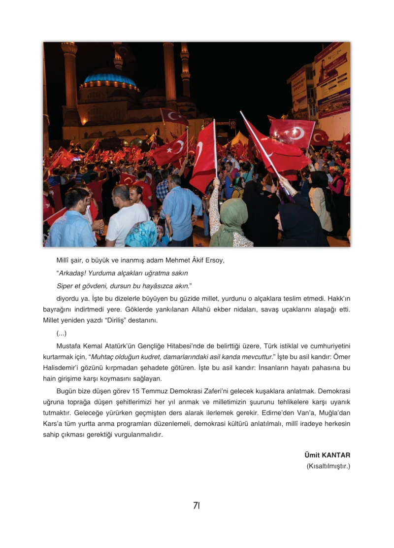 7. Sınıf Türkçe Ders Kitabı Cevapları Dörtel Yayınları Sayfa 71