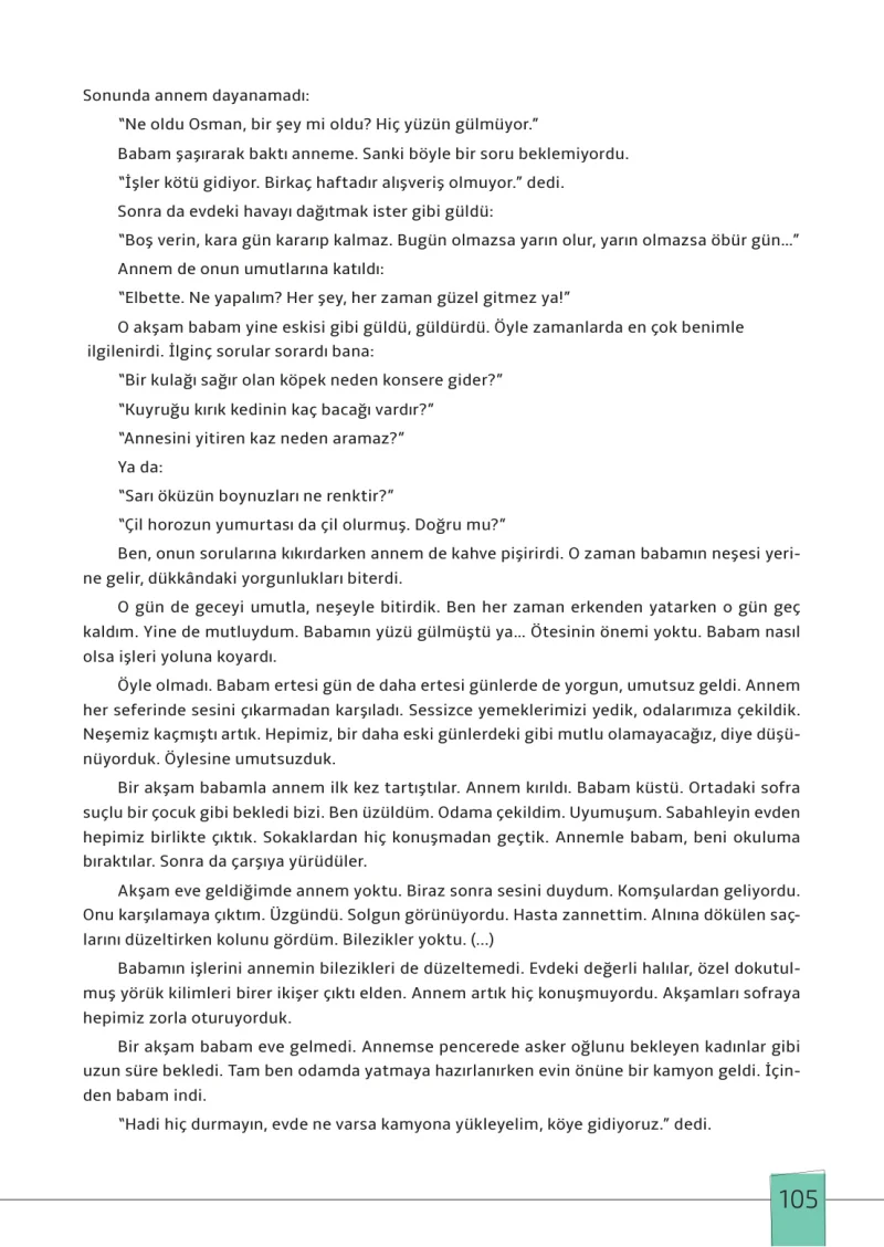 7. Sınıf Türkçe Ders Kitabı Cevapları Meb Yayınları 1. Kitap Sayfa 105