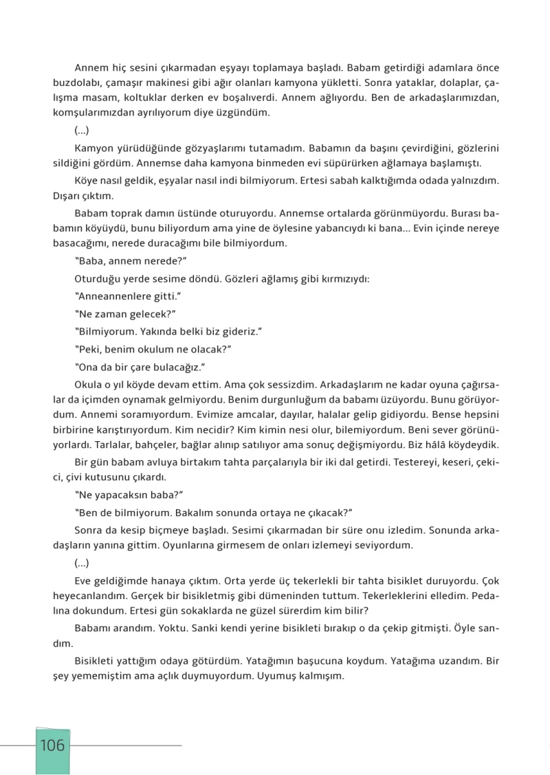 7. Sınıf Türkçe Ders Kitabı Cevapları Meb Yayınları 1. Kitap Sayfa 106