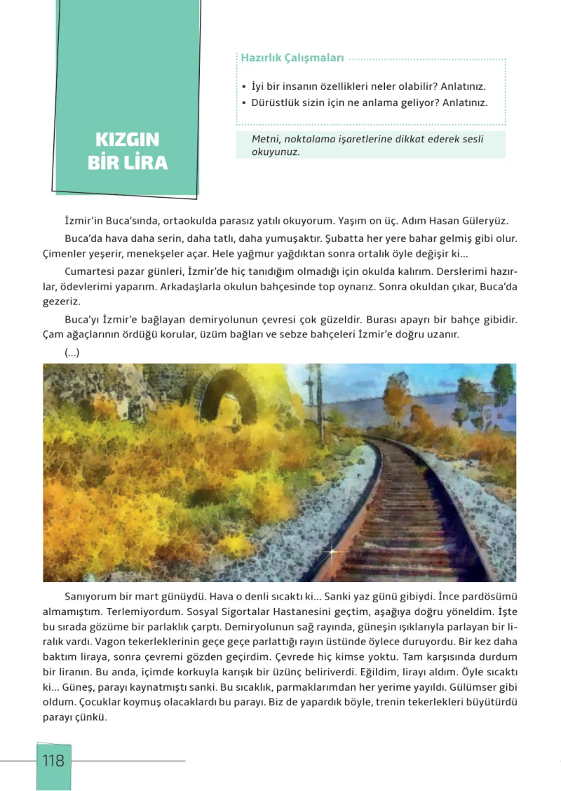 7. Sınıf Türkçe Ders Kitabı Cevapları Meb Yayınları 1. Kitap Sayfa 118