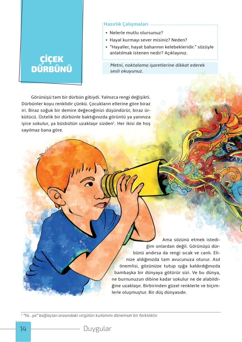 7. Sınıf Türkçe Ders Kitabı Cevapları Meb Yayınları 1. Kitap Sayfa 14