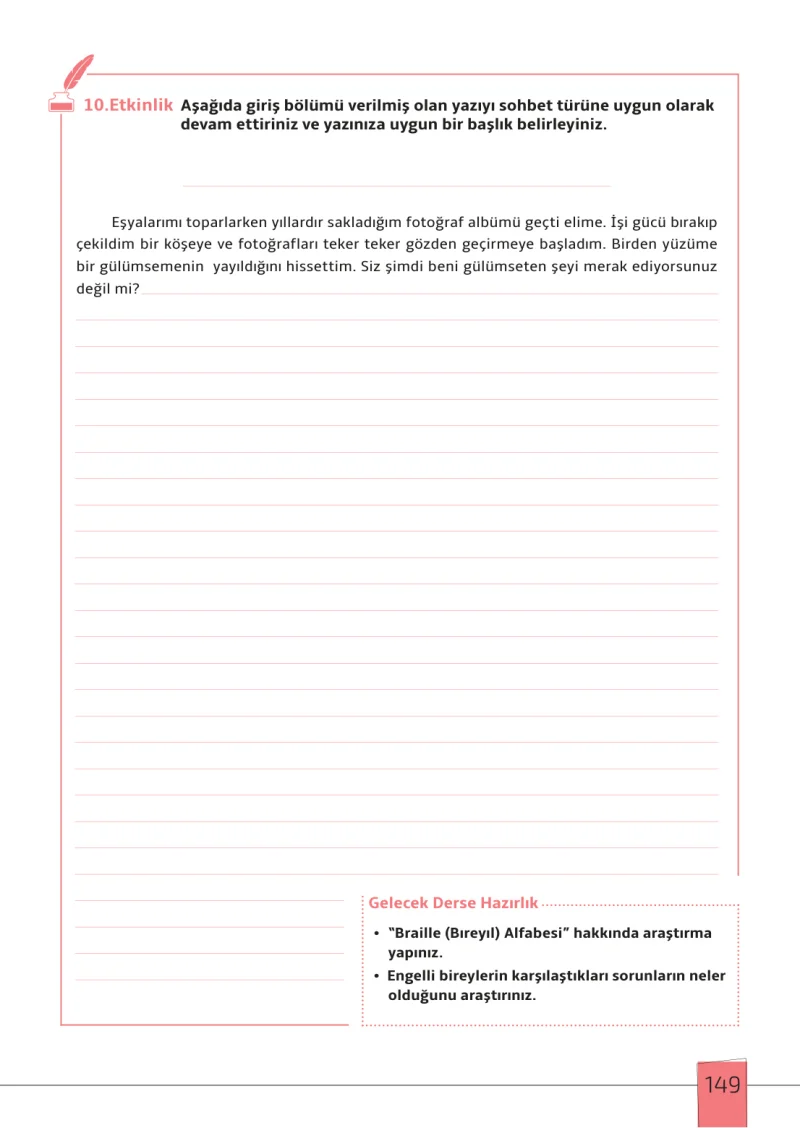 7. Sınıf Türkçe Ders Kitabı Cevapları Meb Yayınları 1. Kitap Sayfa 149