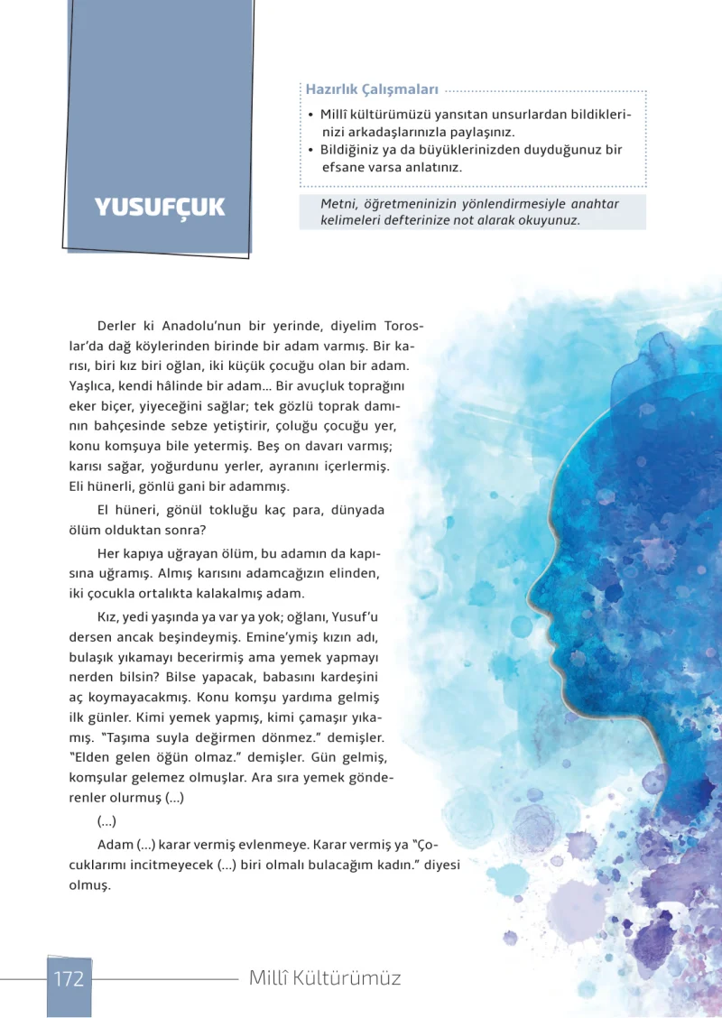 7. Sınıf Türkçe Ders Kitabı Cevapları Meb Yayınları 1. Kitap Sayfa 172