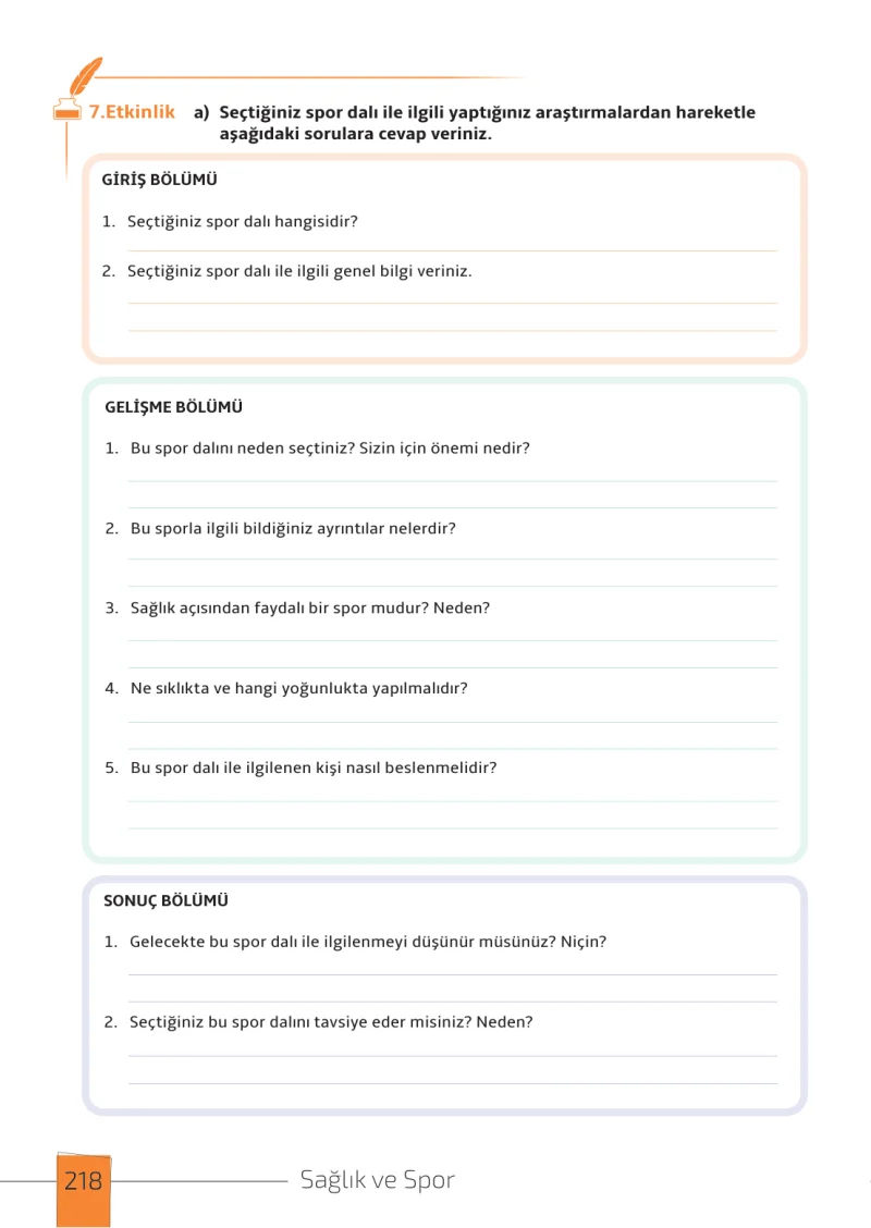 7. Sınıf Türkçe Ders Kitabı Cevapları Meb Yayınları 1. Kitap Sayfa 218