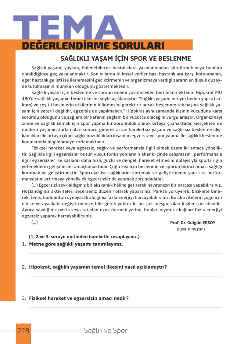 7. Sınıf Türkçe Ders Kitabı Cevapları Meb Yayınları 1. Kitap Sayfa 228