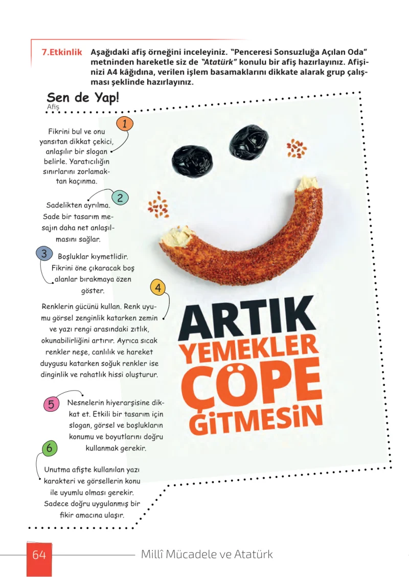 7. Sınıf Türkçe Ders Kitabı Cevapları Meb Yayınları 1. Kitap Sayfa 64