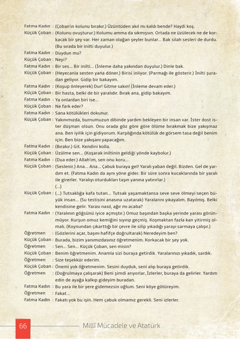 7. Sınıf Türkçe Ders Kitabı Cevapları Meb Yayınları 1. Kitap Sayfa 66