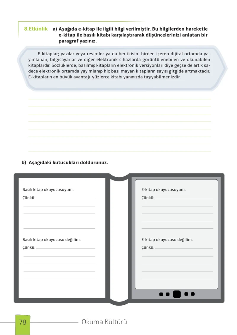 7. Sınıf Türkçe Ders Kitabı Cevapları Meb Yayınları 1. Kitap Sayfa 78