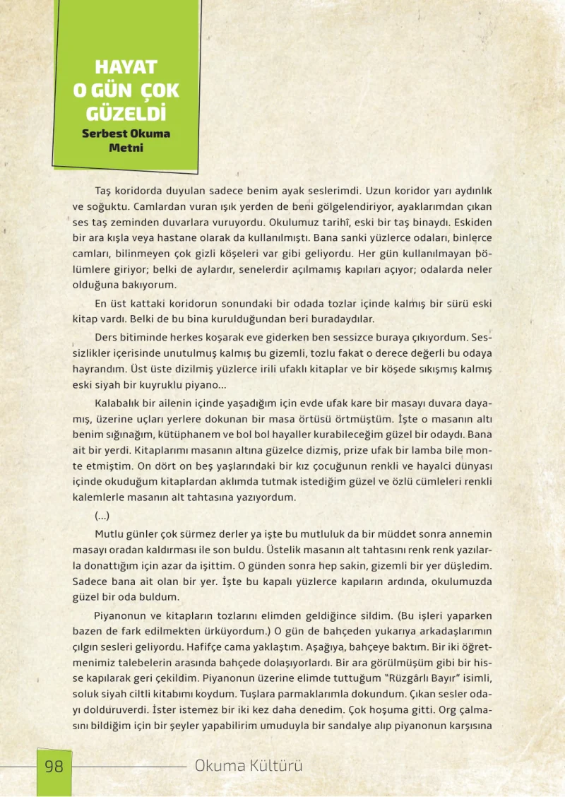 7. Sınıf Türkçe Ders Kitabı Cevapları Meb Yayınları 1. Kitap Sayfa 98