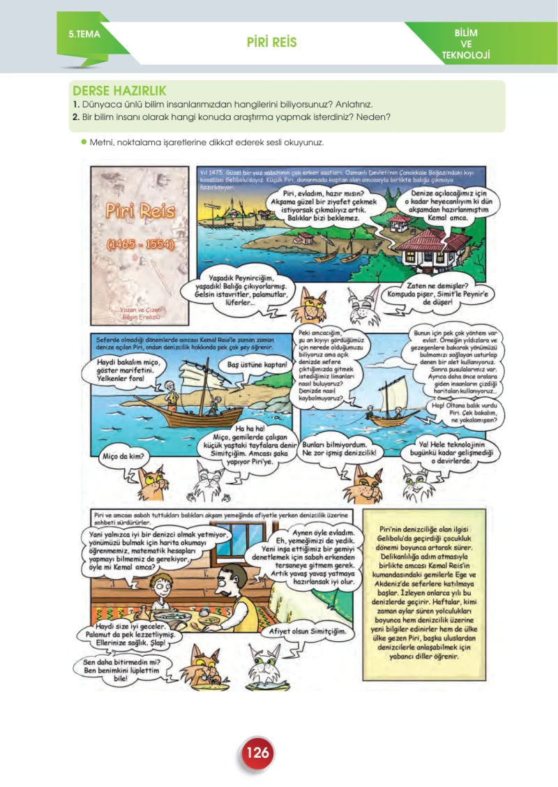 7. Sınıf Türkçe Ders Kitabı Cevapları Meb Yayınları 2. Kitap Sayfa 126