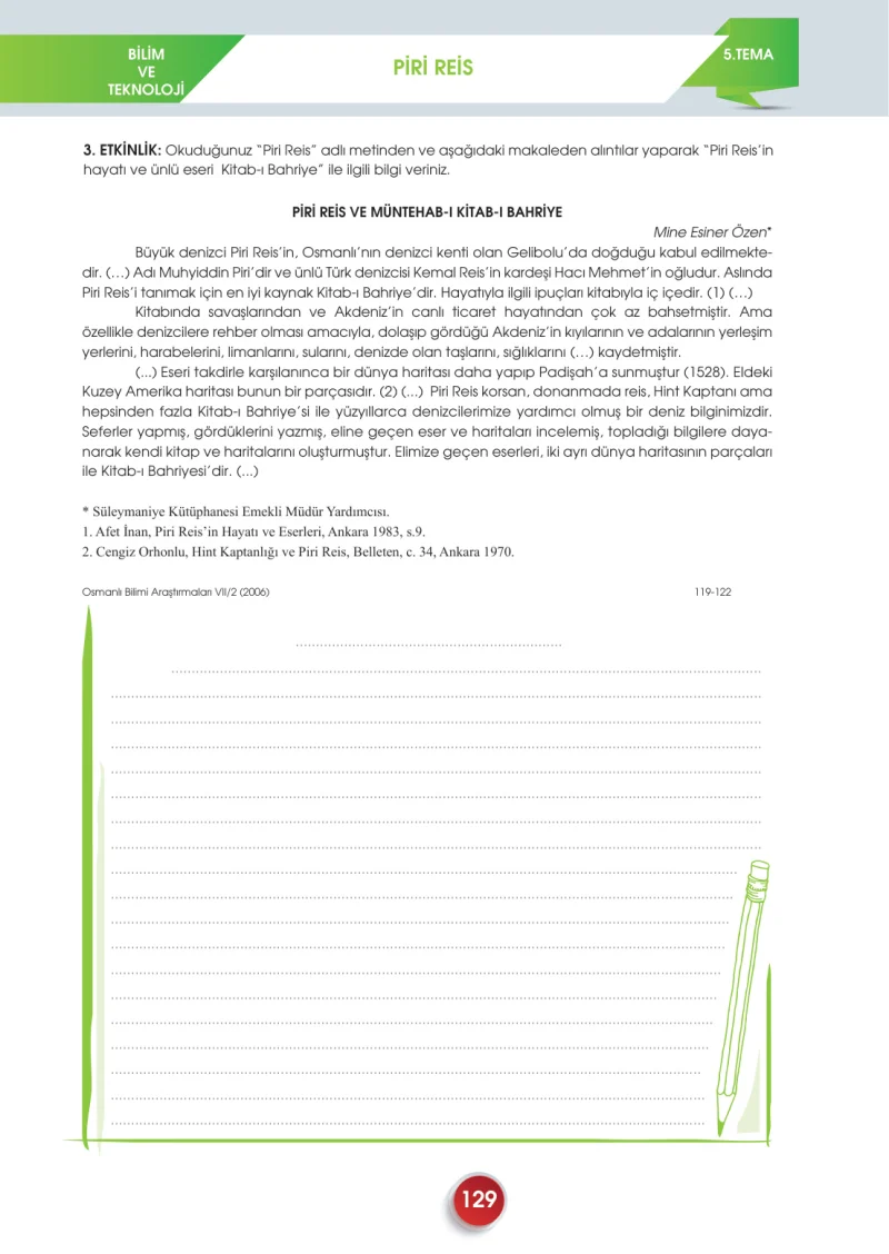 7. Sınıf Türkçe Ders Kitabı Cevapları Meb Yayınları 2. Kitap Sayfa 129