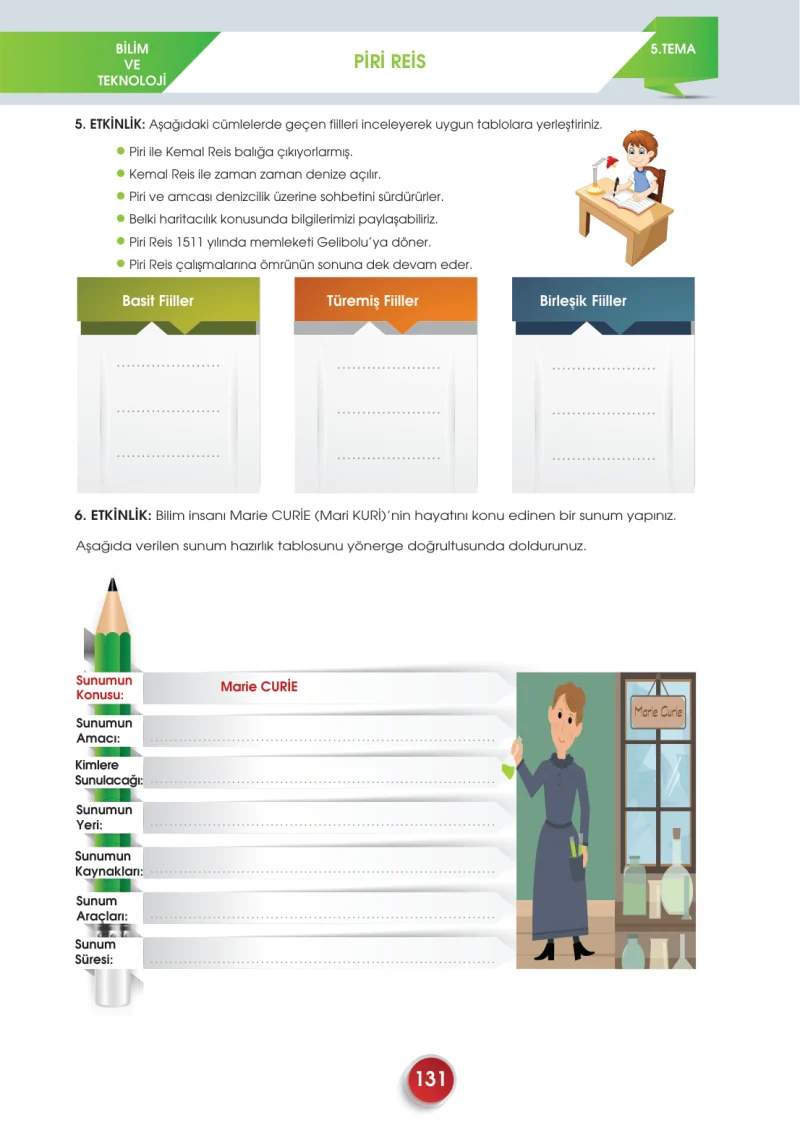 7. Sınıf Türkçe Ders Kitabı Cevapları Meb Yayınları 2. Kitap Sayfa 131