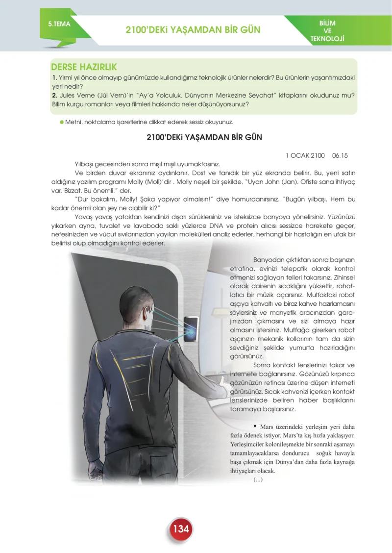 7. Sınıf Türkçe Ders Kitabı Cevapları Meb Yayınları 2. Kitap Sayfa 134
