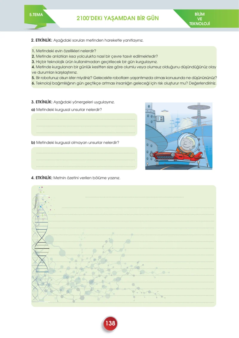 7. Sınıf Türkçe Ders Kitabı Cevapları Meb Yayınları 2. Kitap Sayfa 138
