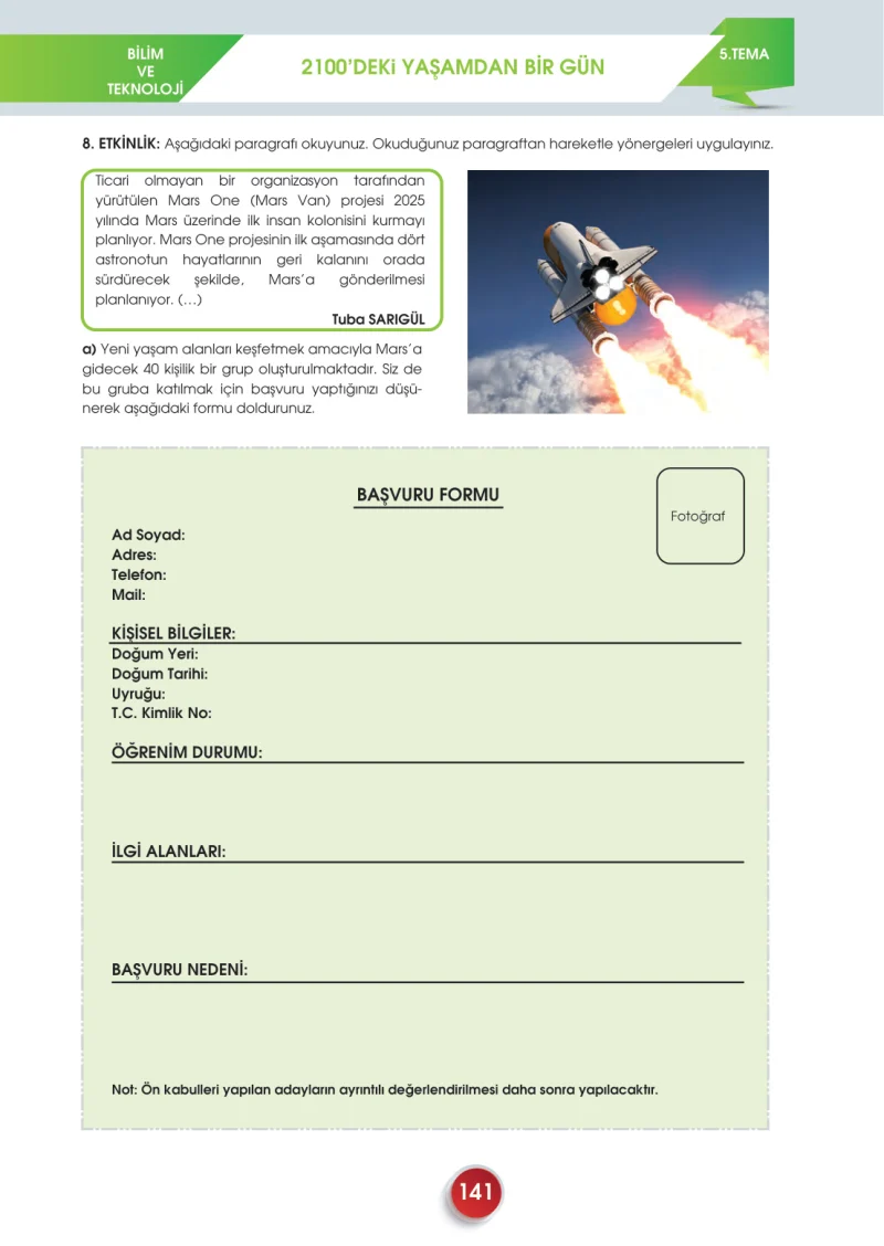 7. Sınıf Türkçe Ders Kitabı Cevapları Meb Yayınları 2. Kitap Sayfa 141