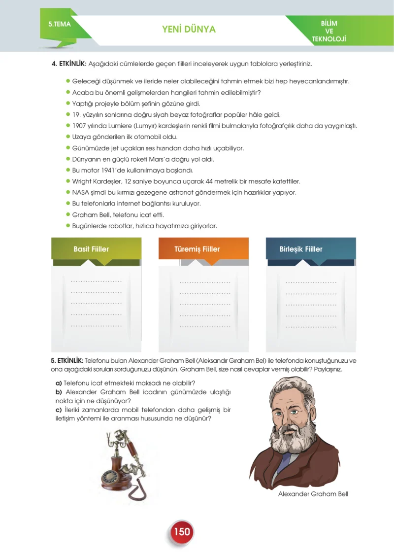 7. Sınıf Türkçe Ders Kitabı Cevapları Meb Yayınları 2. Kitap Sayfa 150