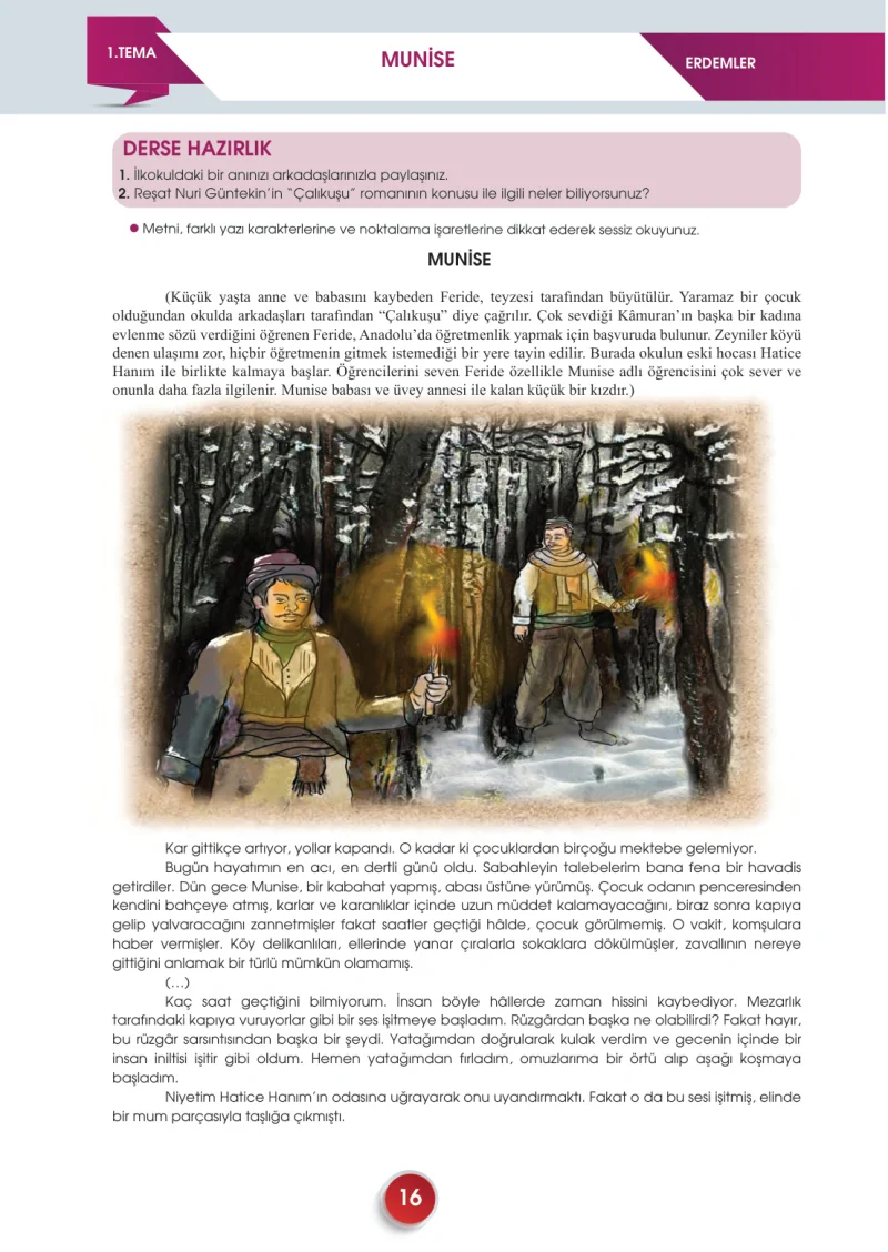 7. Sınıf Türkçe Ders Kitabı Cevapları Meb Yayınları 2. Kitap Sayfa 16