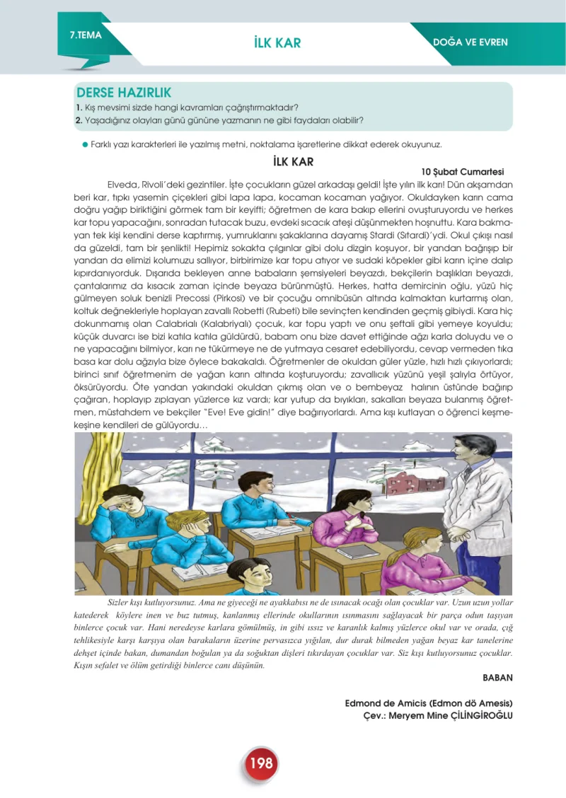 7. Sınıf Türkçe Ders Kitabı Cevapları Meb Yayınları 2. Kitap Sayfa 198