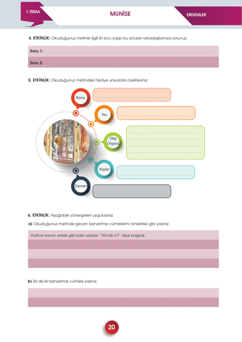 7. Sınıf Türkçe Ders Kitabı Cevapları Meb Yayınları 2. Kitap Sayfa 20