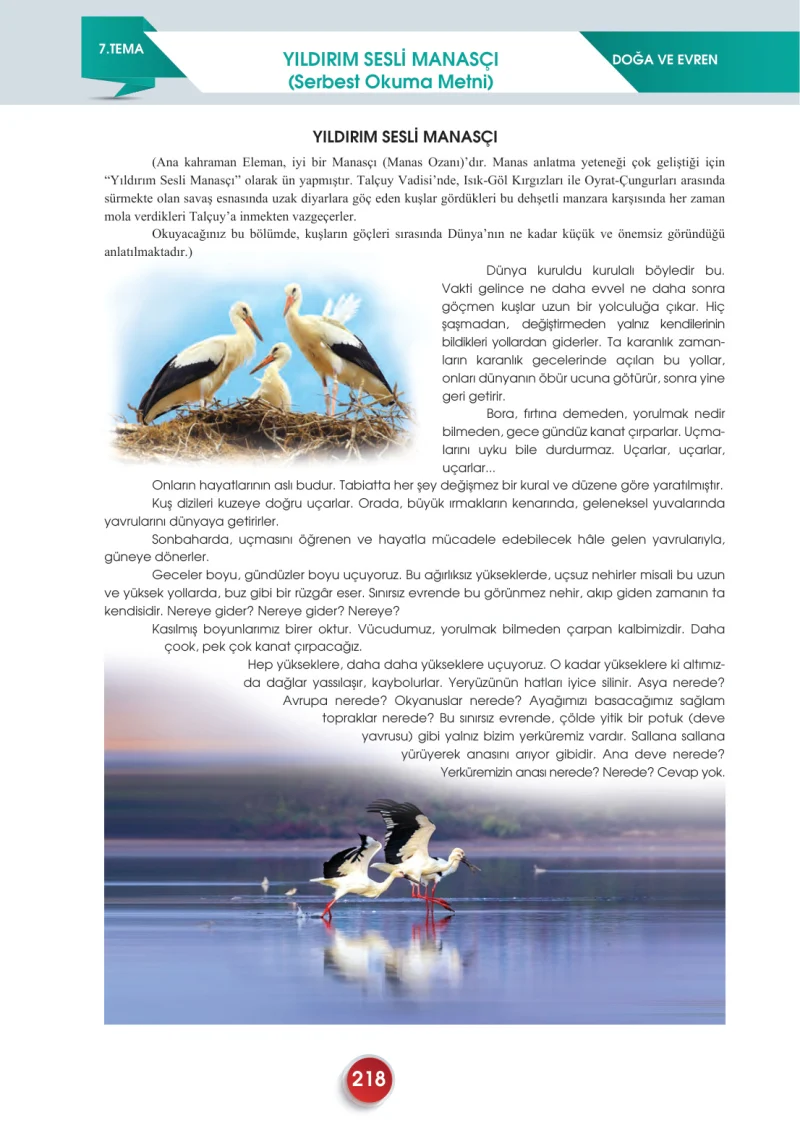 7. Sınıf Türkçe Ders Kitabı Cevapları Meb Yayınları 2. Kitap Sayfa 218
