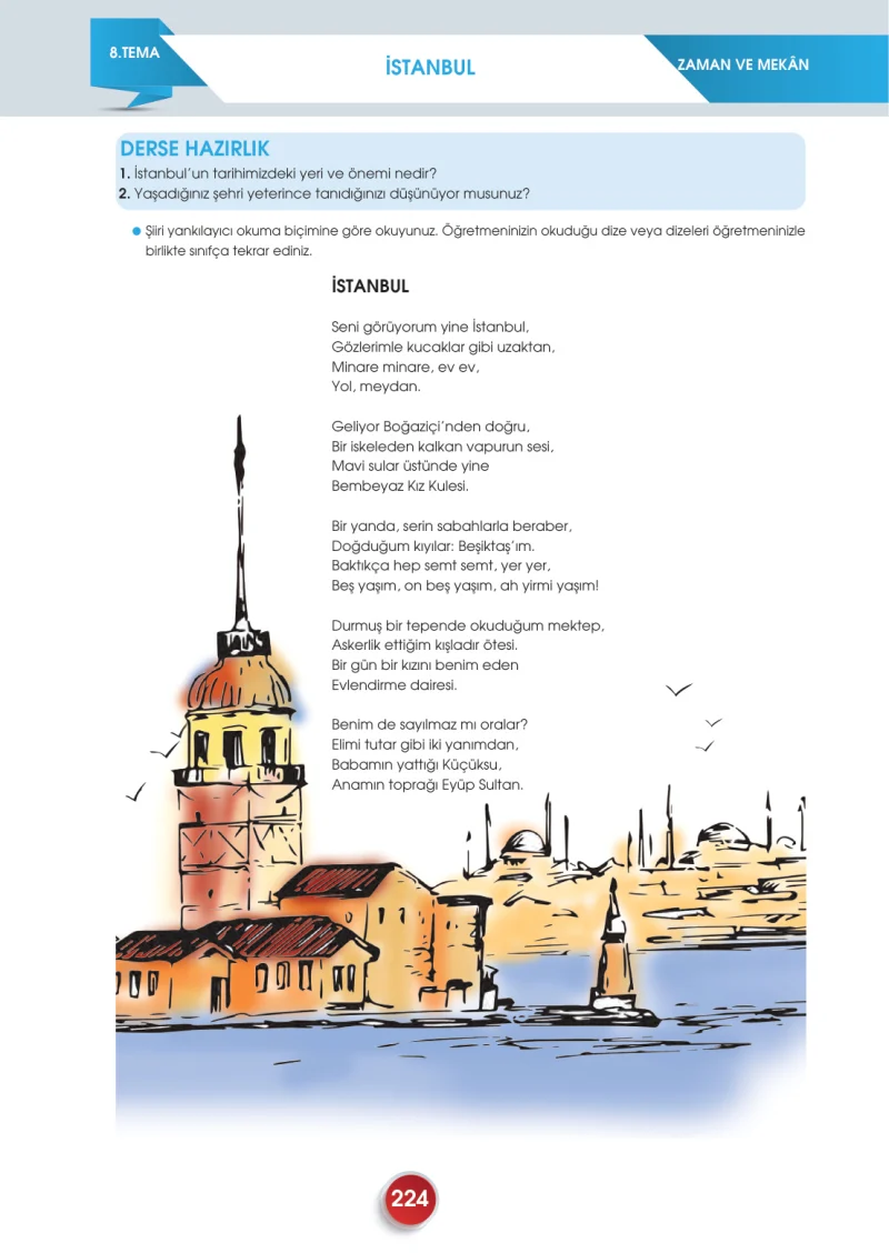 7. Sınıf Türkçe Ders Kitabı Cevapları Meb Yayınları 2. Kitap Sayfa 224