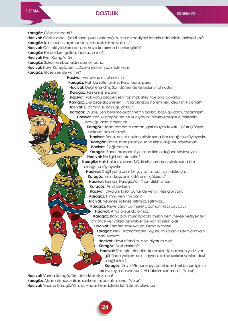 7. Sınıf Türkçe Ders Kitabı Cevapları Meb Yayınları 2. Kitap Sayfa 24