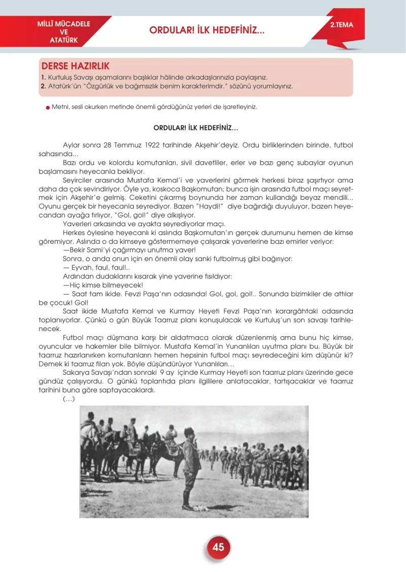 7. Sınıf Türkçe Ders Kitabı Cevapları Meb Yayınları 2. Kitap Sayfa 45