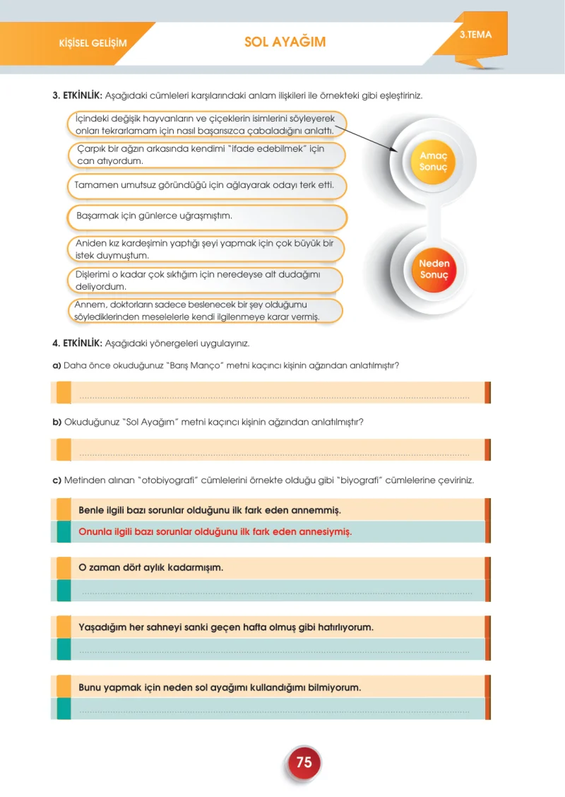 7. Sınıf Türkçe Ders Kitabı Cevapları Meb Yayınları 2. Kitap Sayfa 75