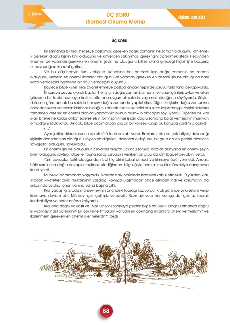 7. Sınıf Türkçe Ders Kitabı Cevapları Meb Yayınları 2. Kitap Sayfa 88