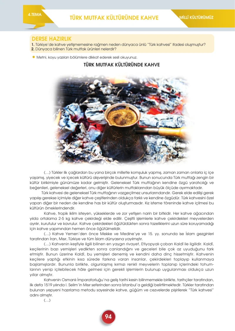 7. Sınıf Türkçe Ders Kitabı Cevapları Meb Yayınları 2. Kitap Sayfa 94