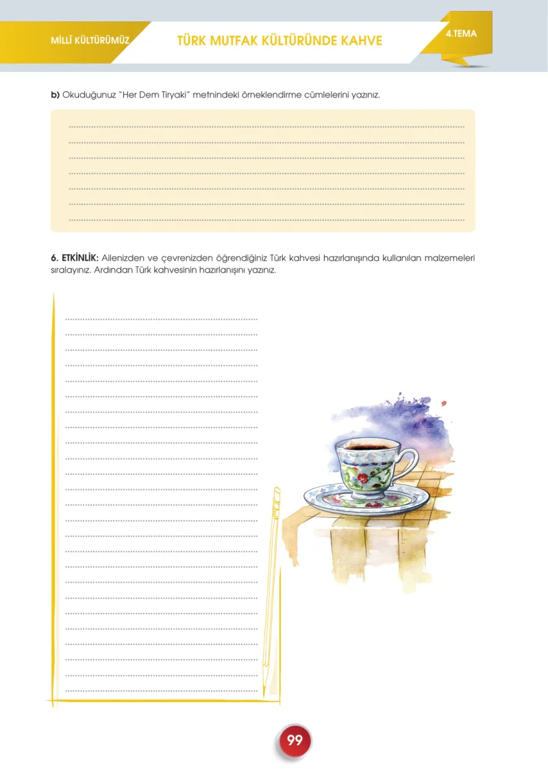 7. Sınıf Türkçe Ders Kitabı Cevapları Meb Yayınları 2. Kitap Sayfa 99