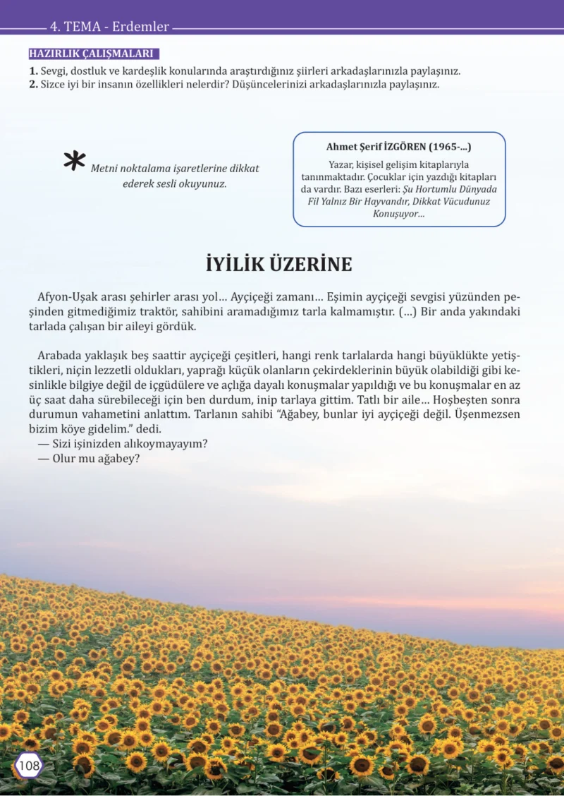 7. Sınıf Türkçe Ders Kitabı Cevapları Meb Yayınları Sayfa 108