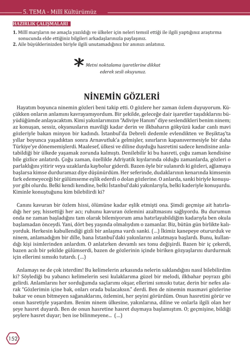 7. Sınıf Türkçe Ders Kitabı Cevapları Meb Yayınları Sayfa 152