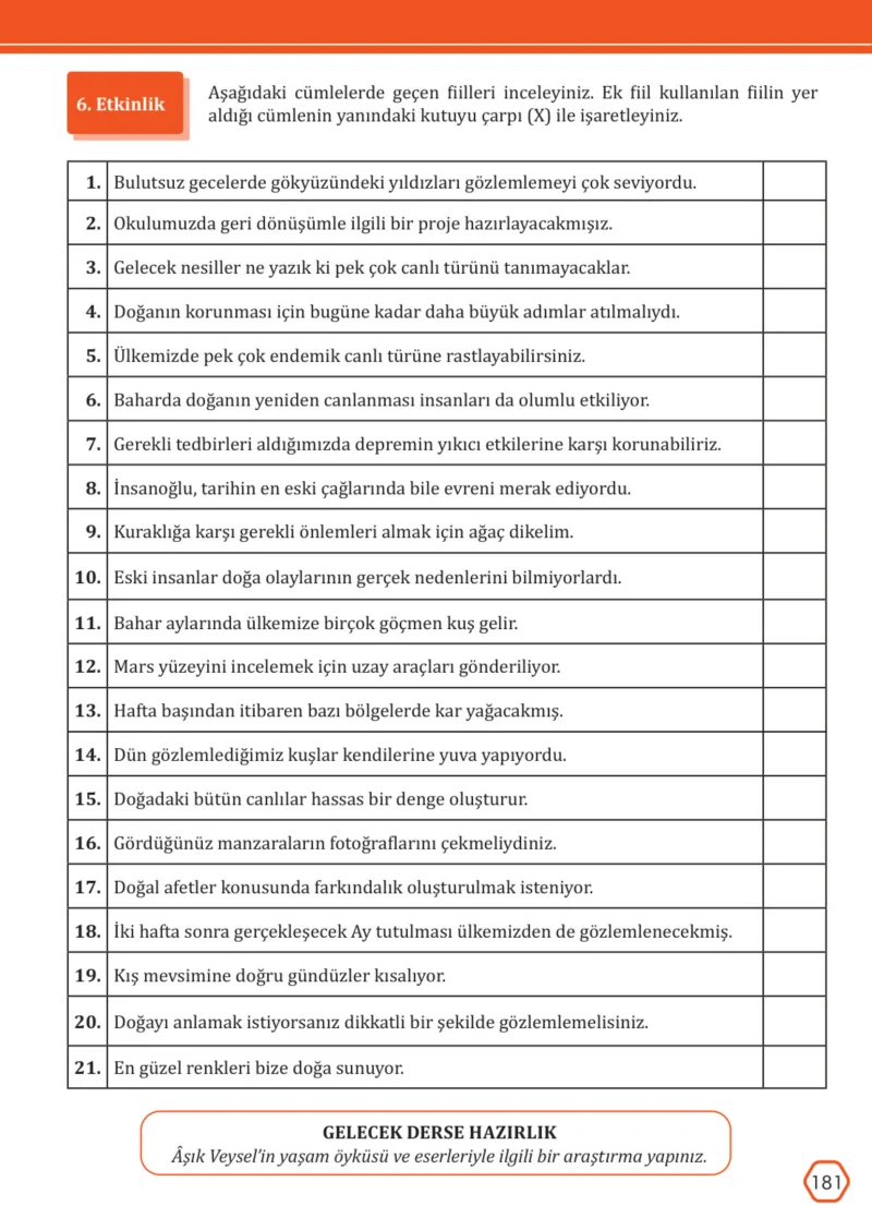 7. Sınıf Türkçe Ders Kitabı Cevapları Meb Yayınları Sayfa 181