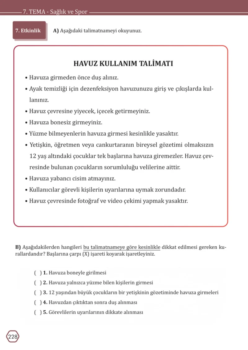 7. Sınıf Türkçe Ders Kitabı Cevapları Meb Yayınları Sayfa 228