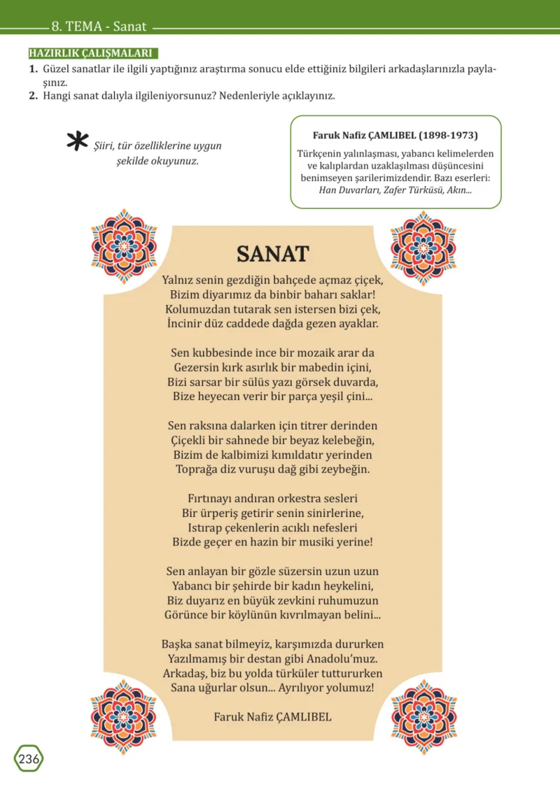 7. Sınıf Türkçe Ders Kitabı Cevapları Meb Yayınları Sayfa 236