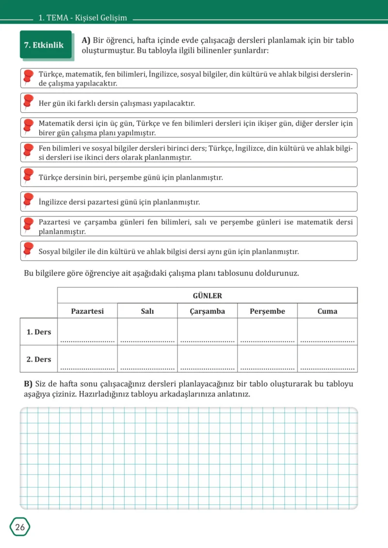 7. Sınıf Türkçe Ders Kitabı Cevapları Meb Yayınları Sayfa 26