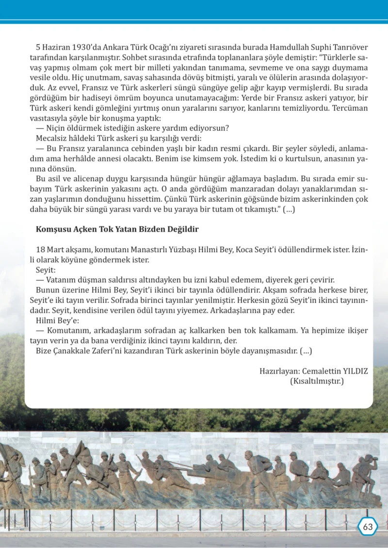 7. Sınıf Türkçe Ders Kitabı Cevapları Meb Yayınları Sayfa 63