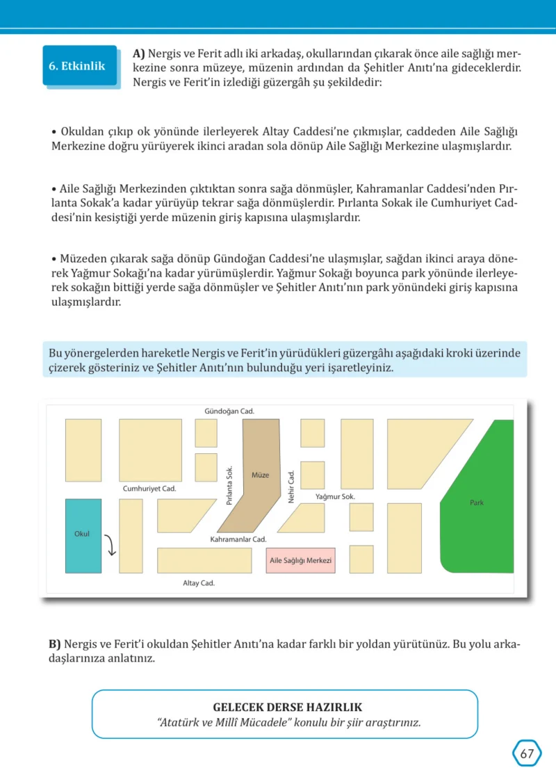 7. Sınıf Türkçe Ders Kitabı Cevapları Meb Yayınları Sayfa 67