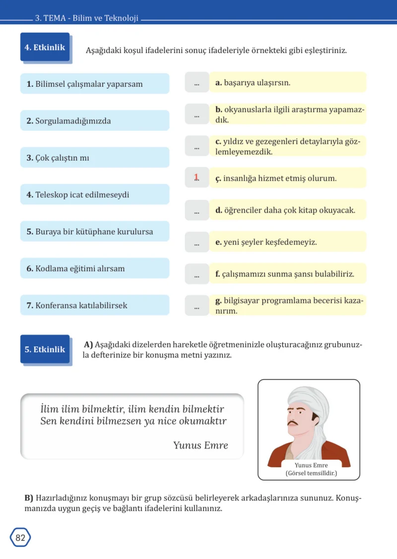 7. Sınıf Türkçe Ders Kitabı Cevapları Meb Yayınları Sayfa 82