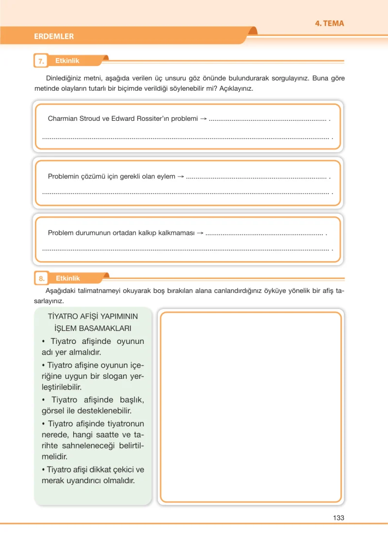 7. Sınıf Türkçe Ders Kitabı Cevapları Özgün Yayınları Sayfa 133