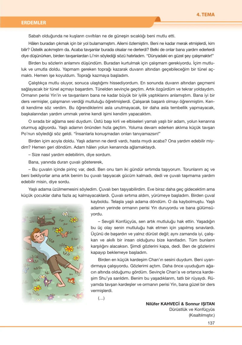 7. Sınıf Türkçe Ders Kitabı Cevapları Özgün Yayınları Sayfa 137